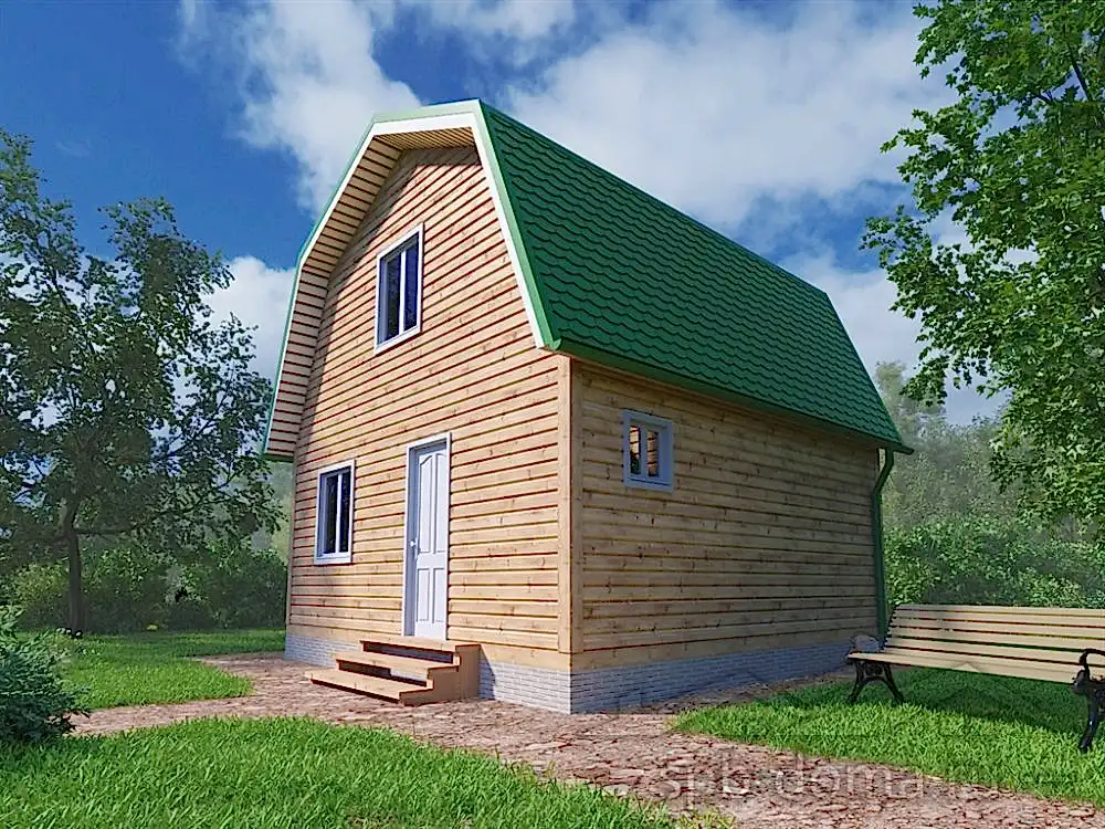 Проект дома из профилированного бруса 6,0 х 6,0 м «Лемболово»