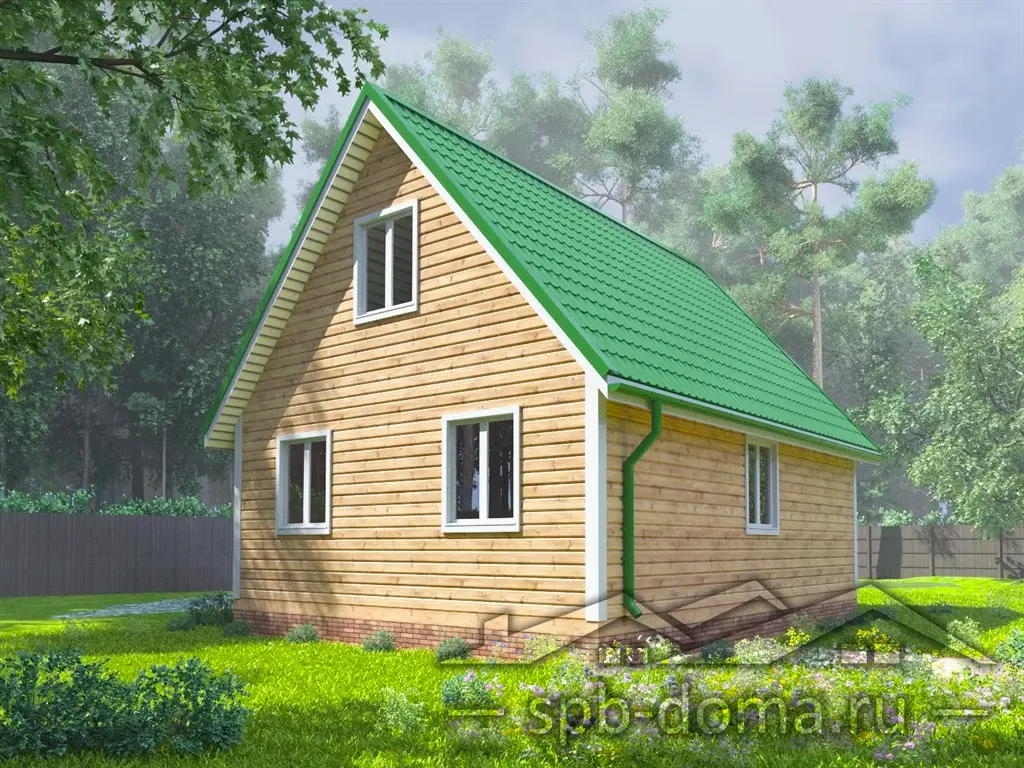 Сруб дома из профилированного бруса 7,5х8 м «Юкки»
