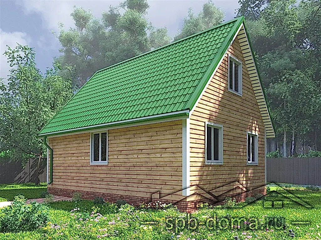 Сруб дома из профилированного бруса 7,5х8 м «Юкки»