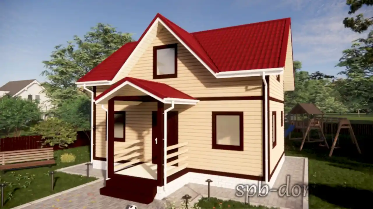 Каркасный дом 6х8 м «Сосновый бор»