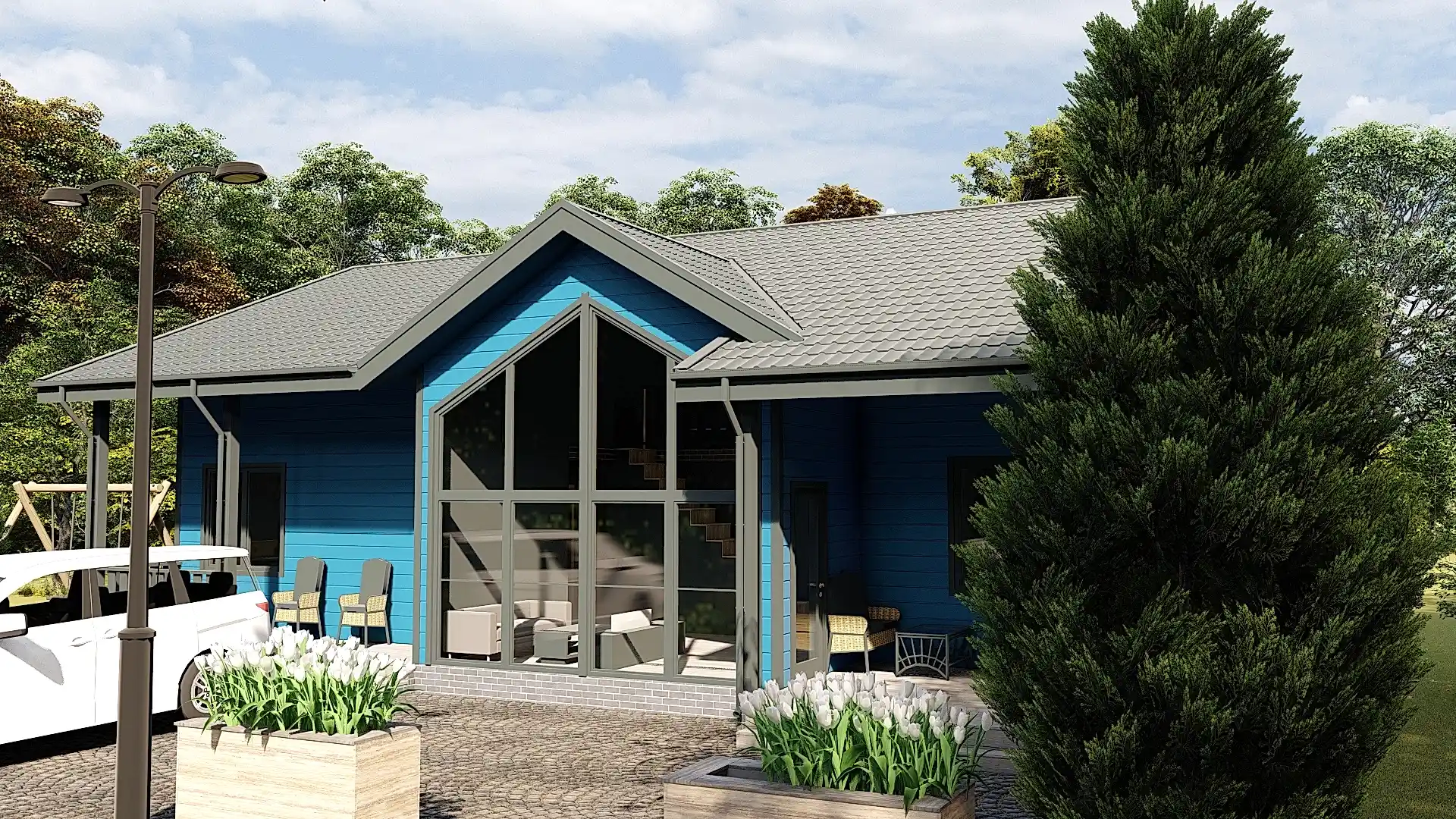 Каркасный дом 14,5х9 м «Ляскеля» Каркасный дом 14,5х9 м «Ляскеля»