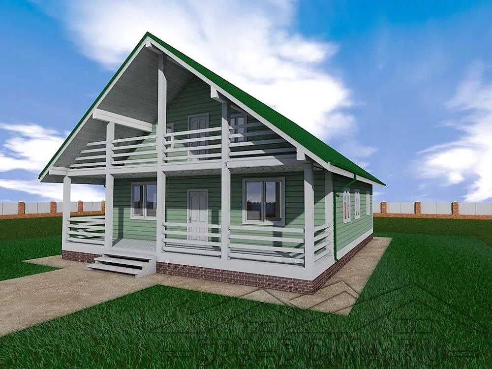 Сруб дома из профилированного бруса 10х13 м «Запорожское»