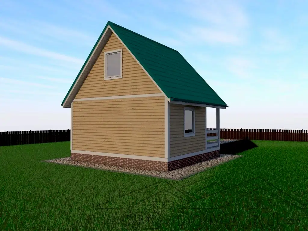 Проект дома из профилированного бруса 6,0 х 6,0 м «Петергоф»