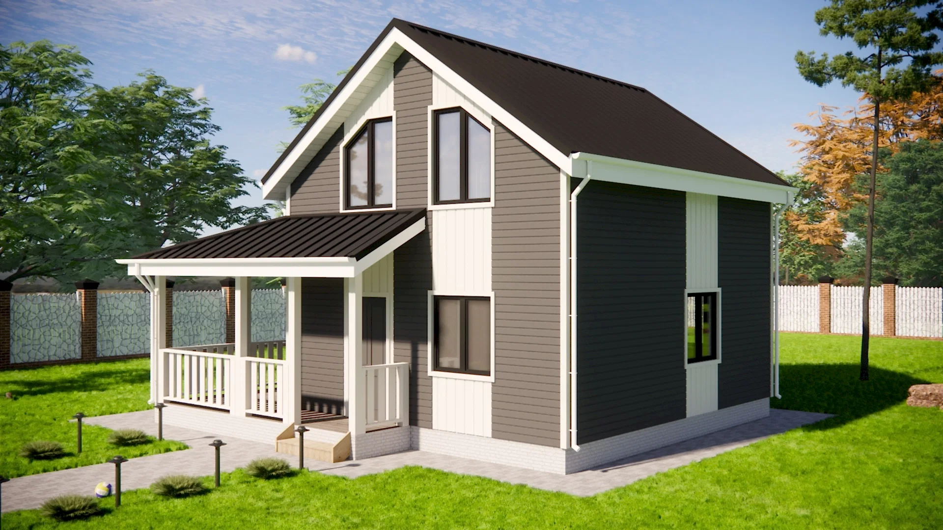 Каркасный дом 6х7 м «Осьмино»