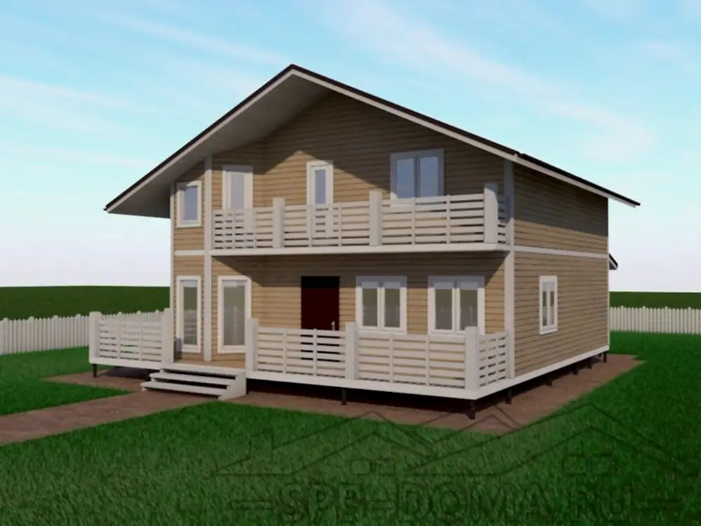 Сруб дома из профилированного бруса 11х11 м «Малое карлино»