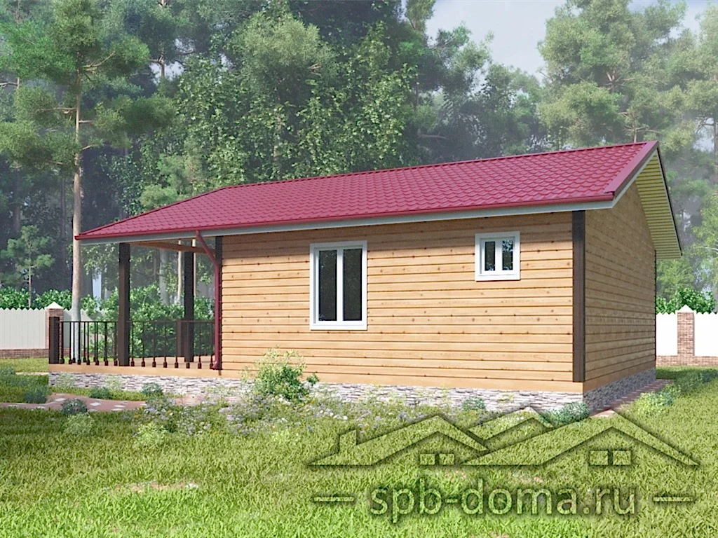 Проект дома из профилированного бруса 8,0 х 9,0 м «Тихвин» Проект дома из профилированного бруса 8,0 х 9,0 м «Тихвин»