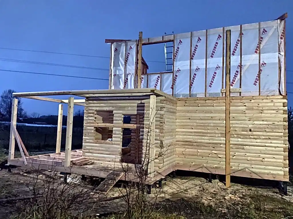 Дом из бруса дом 8х6 в п. Мины