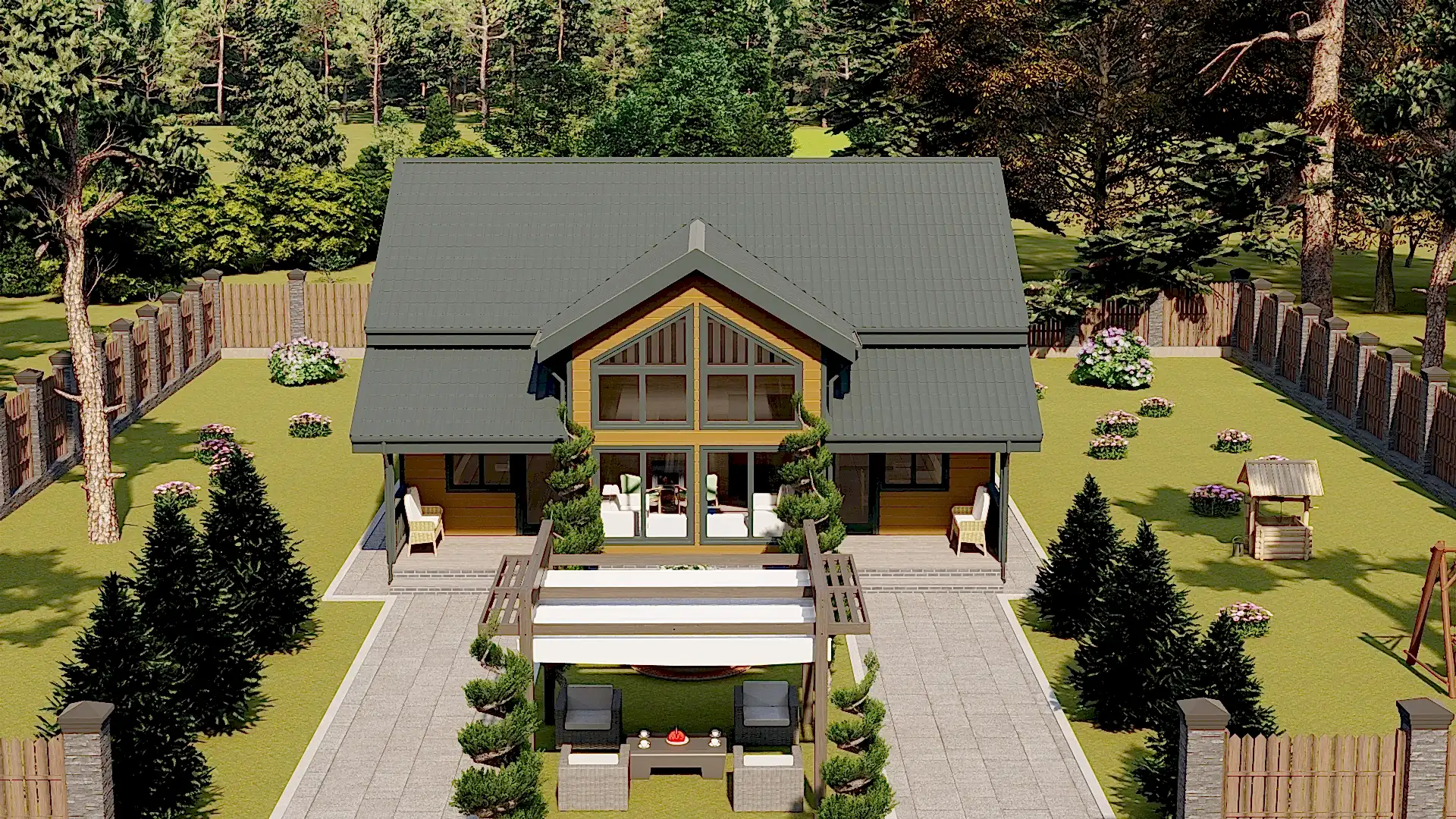 Каркасный дом 10,5х11 м «Лехтуси»