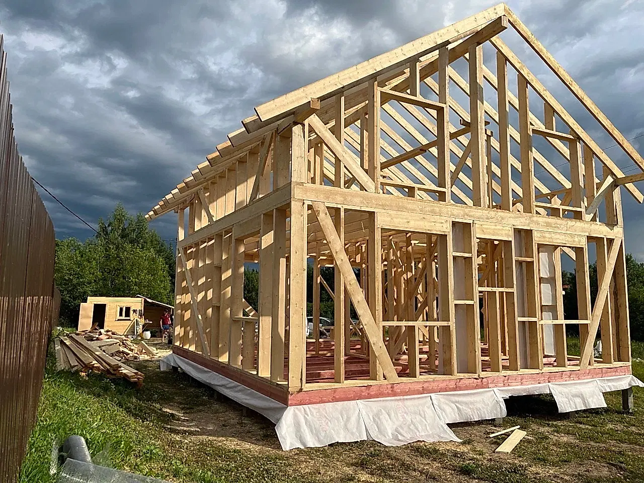 Каркасный дом 8х8 в Петрово