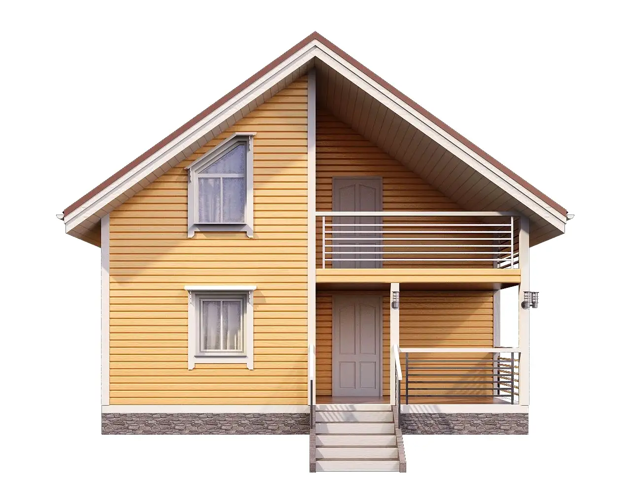 Сруб дома из профилированного бруса 8х8 м «Лосево»