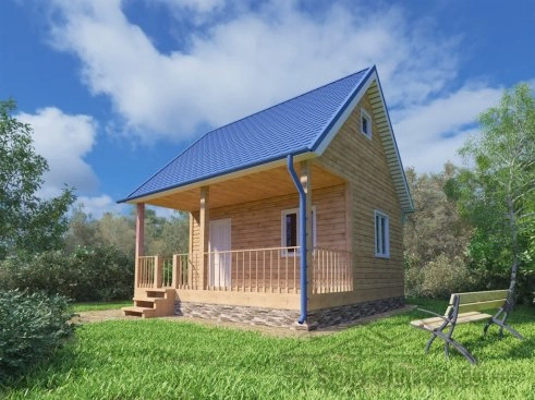 Сруб дома из профилированного бруса 6х6 м «Колтуши»