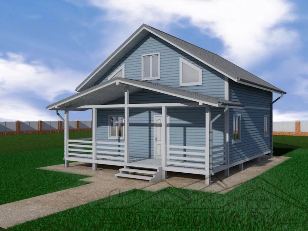 Проект дома из профилированного бруса 8,0 х 8,0 м «Копорье» Проект дома из профилированного бруса 8,0 х 8,0 м «Копорье»