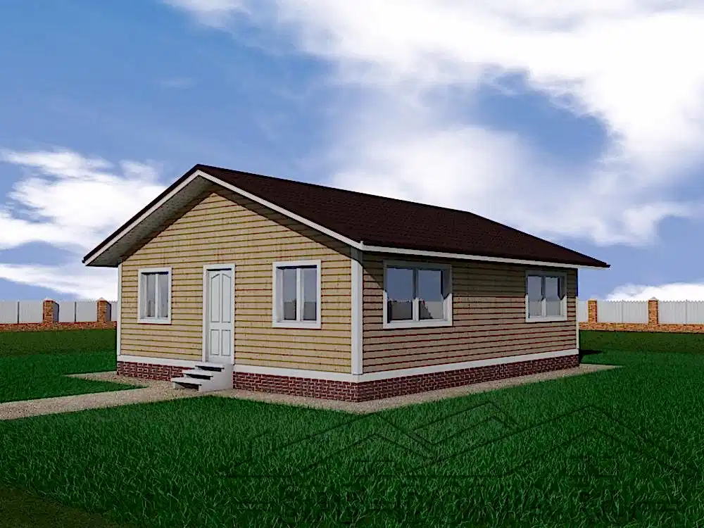 Сруб дома из профилированного бруса 8х10 м «Гаврилово»