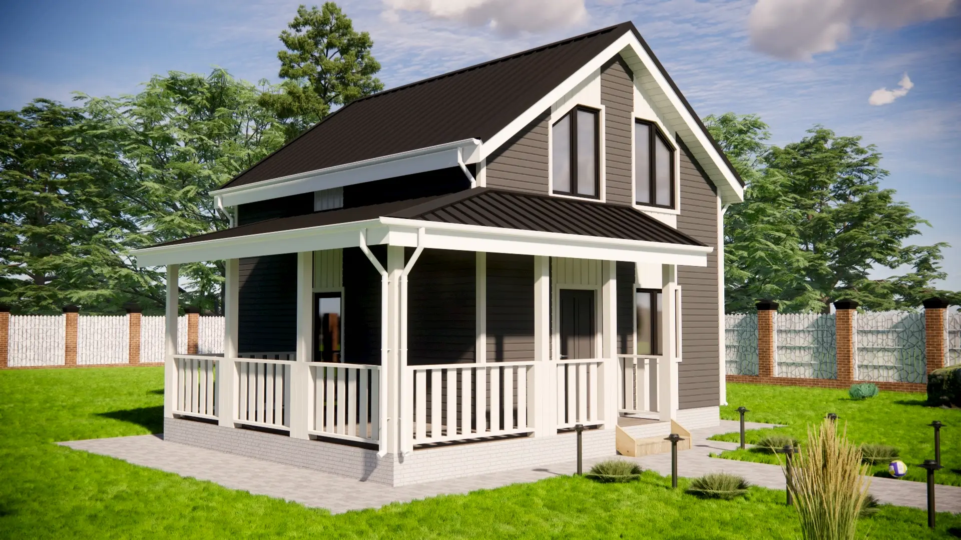 Каркасный дом 6х7 м «Осьмино»