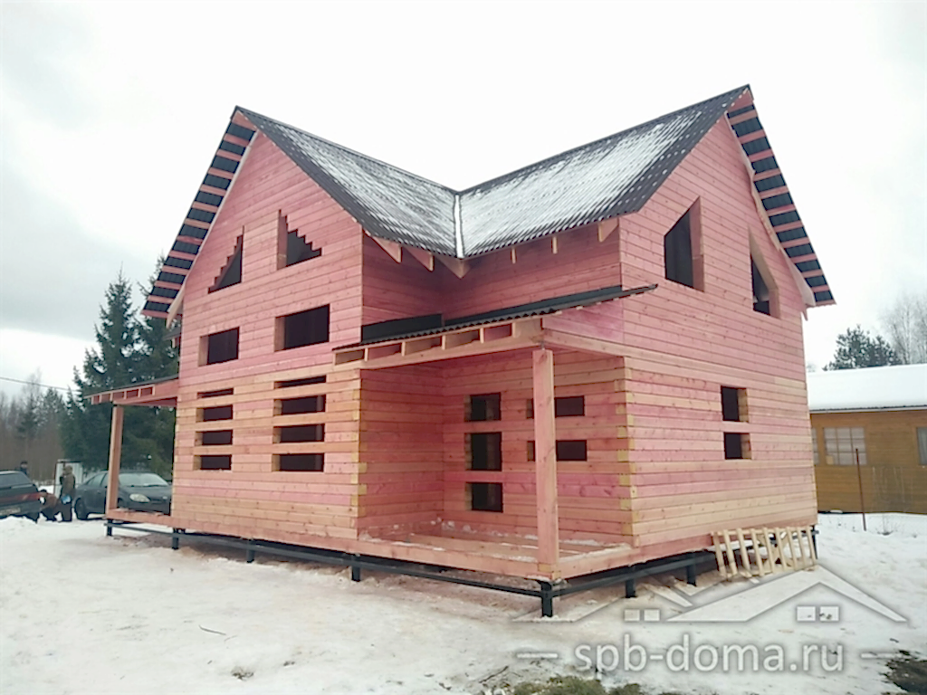 Дом из бруса 7,5х11 в Гарболово