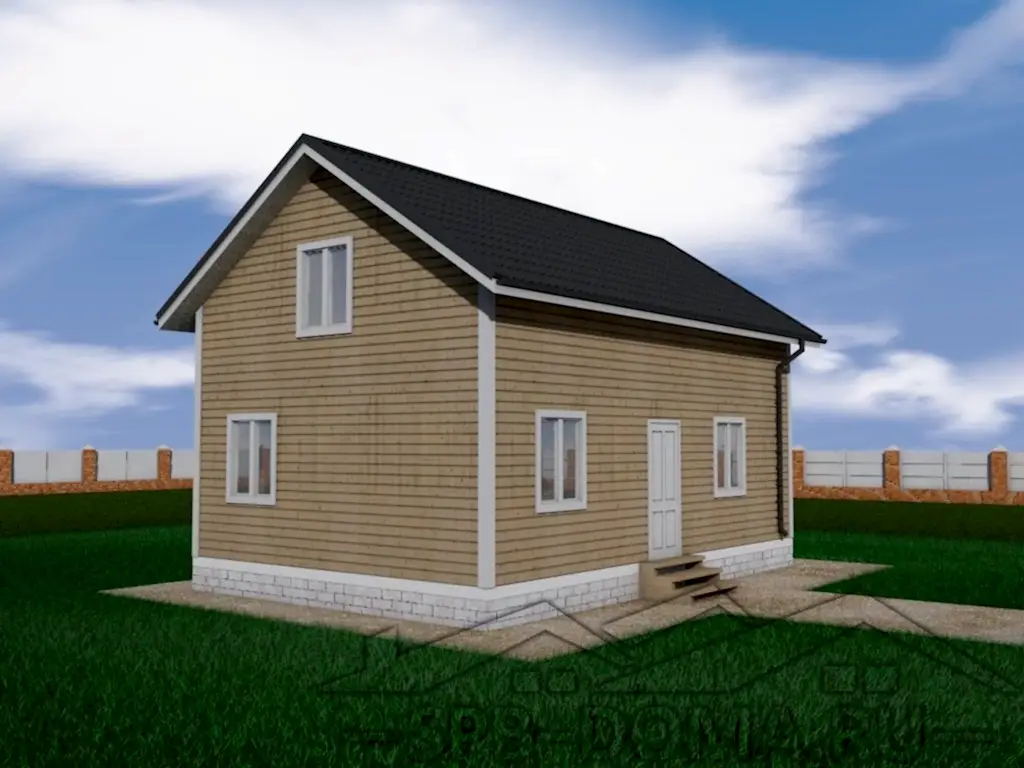 Сруб дома из профилированного бруса 6х9 м «Разметелево»