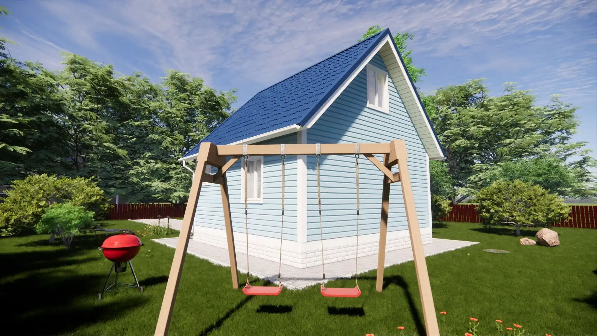 Каркасный дом 6х6 м «Романовка»