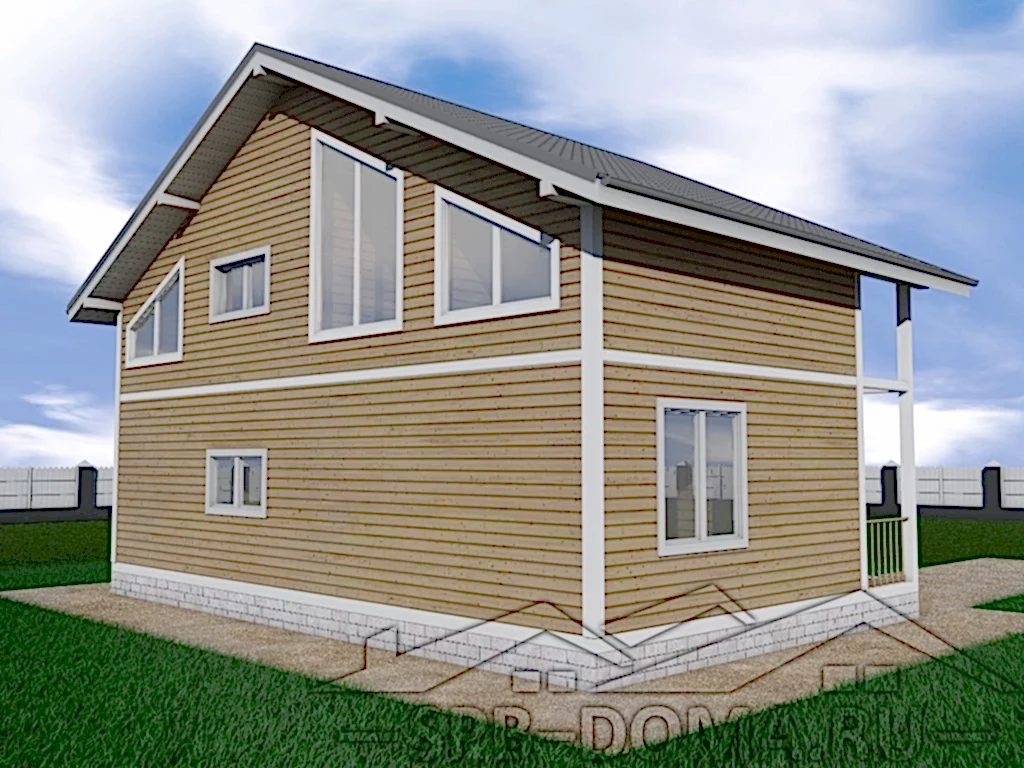 Сруб дома из профилированного бруса 8,5х9 м «Репино»