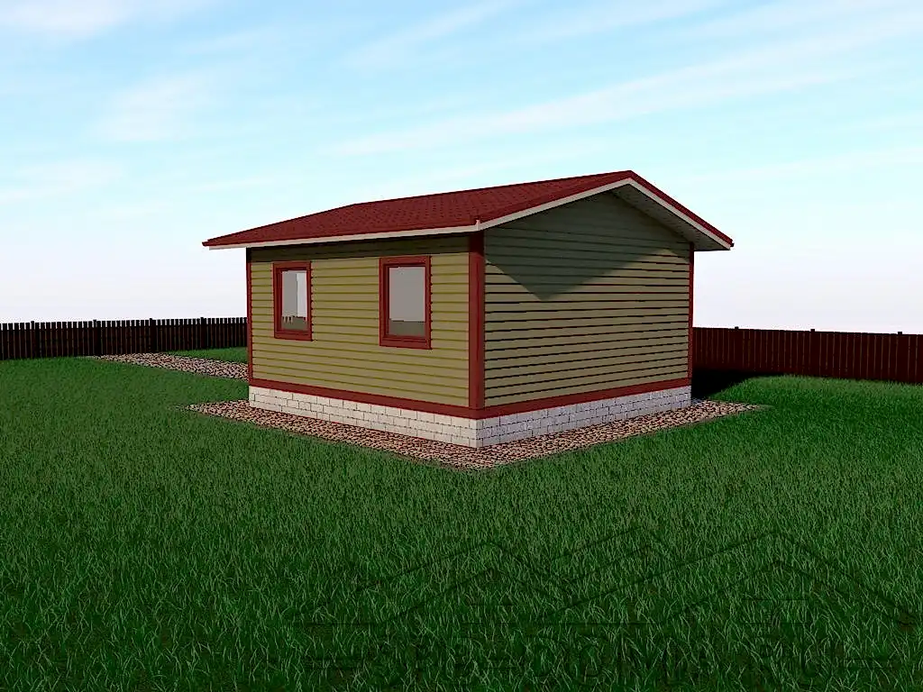 Сруб дома из профилированного бруса 6х6 м «Пушкин»