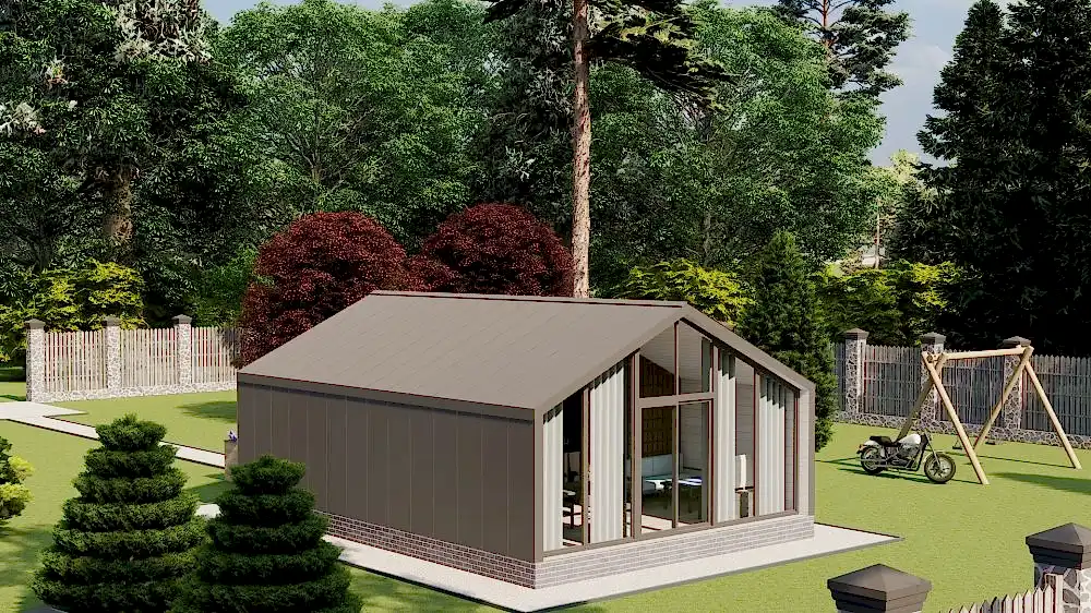 Каркасный дом 6х8 м «Барн-7»