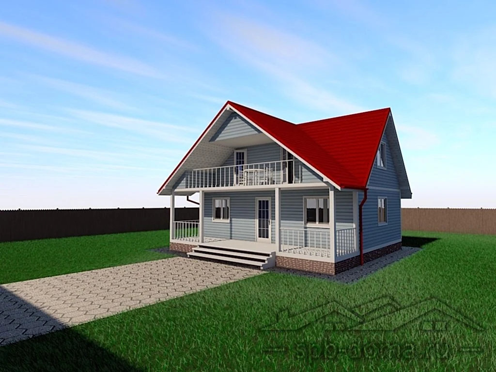 Каркасный дом 8х9 м «Коммунар»