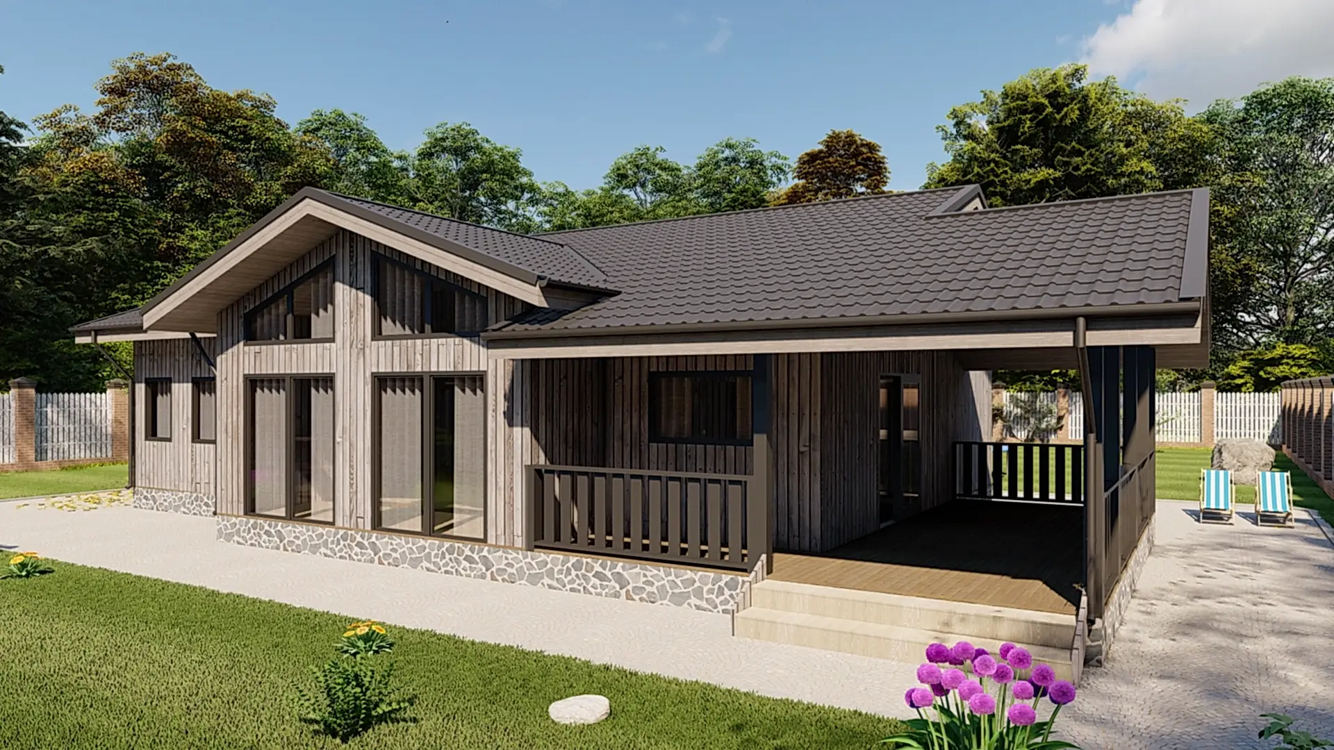 Каркасный дом 9х14 м «Екатериновка»