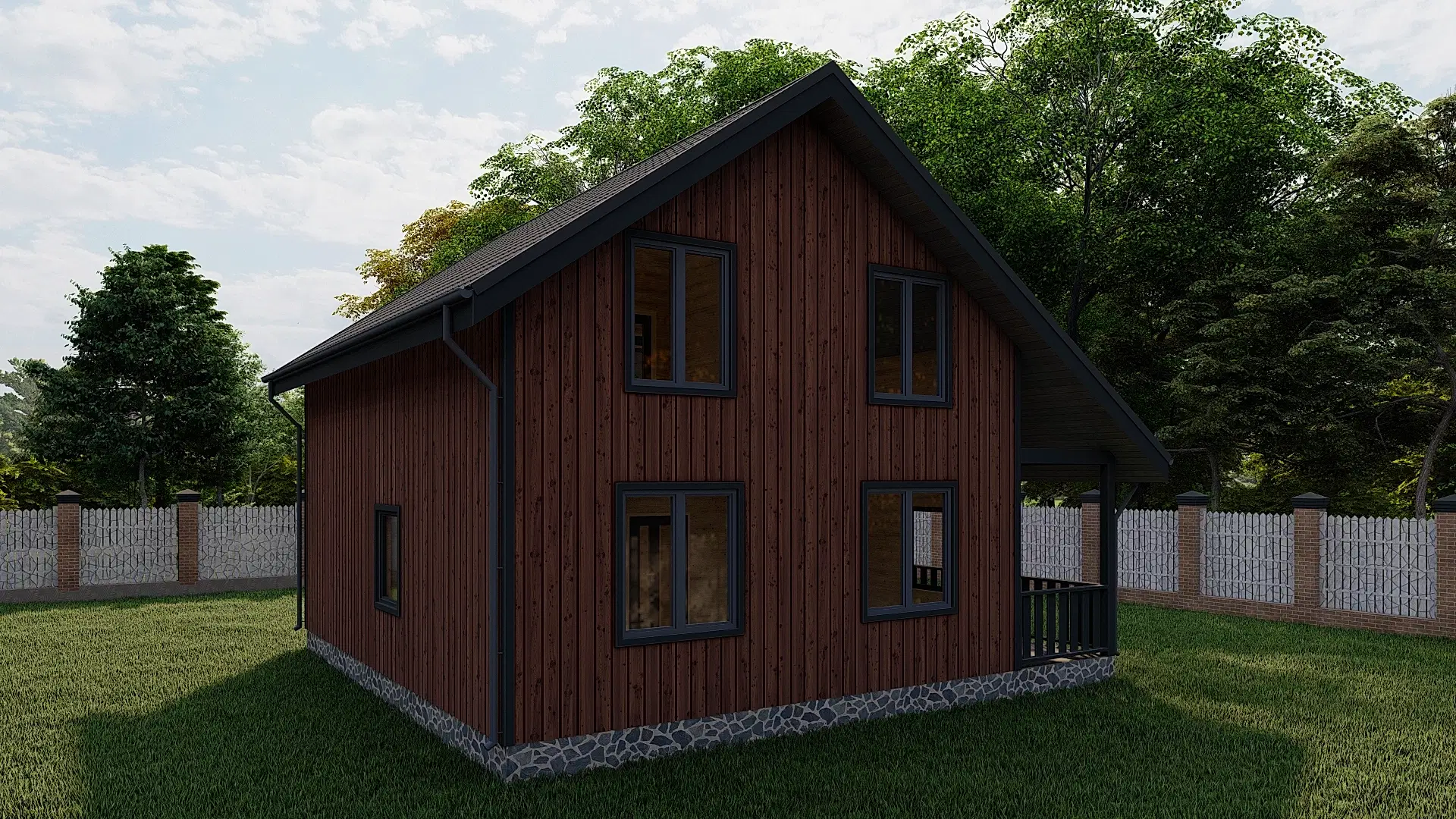 Каркасный дом 7х9 м «Победа» Каркасный дом 7х9 м «Победа»