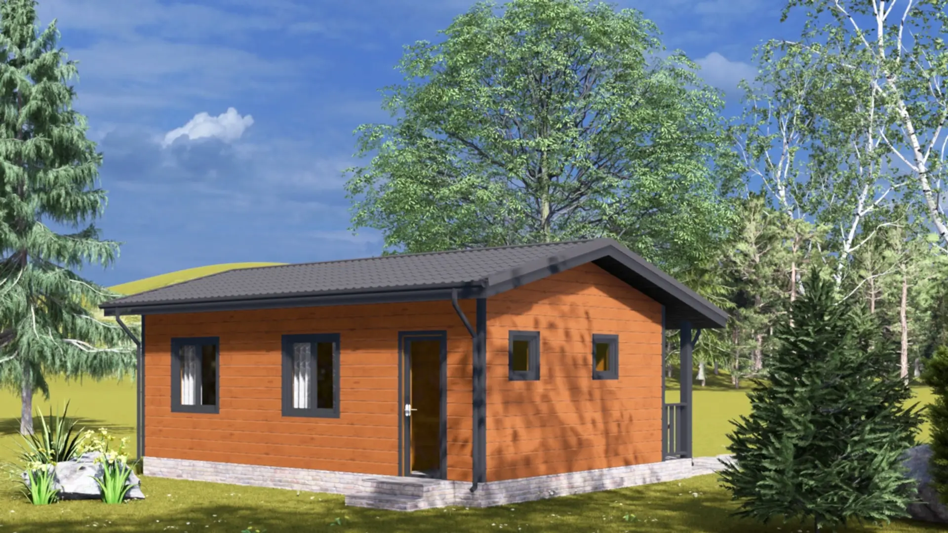 Каркасный дом 6х8 м «Вистино-мини» Каркасный дом 6х8 м «Вистино-мини»