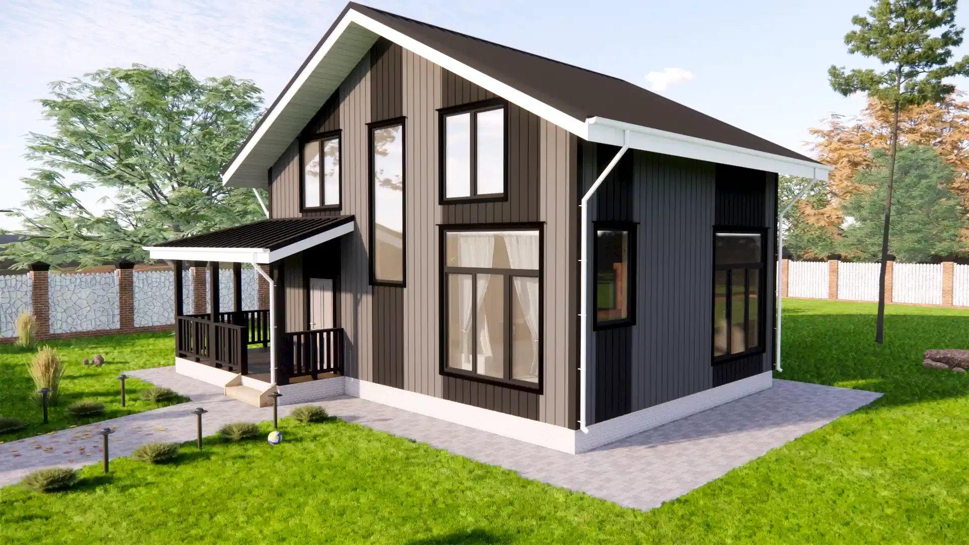 Каркасный дом 7х9 м «Ленинское»