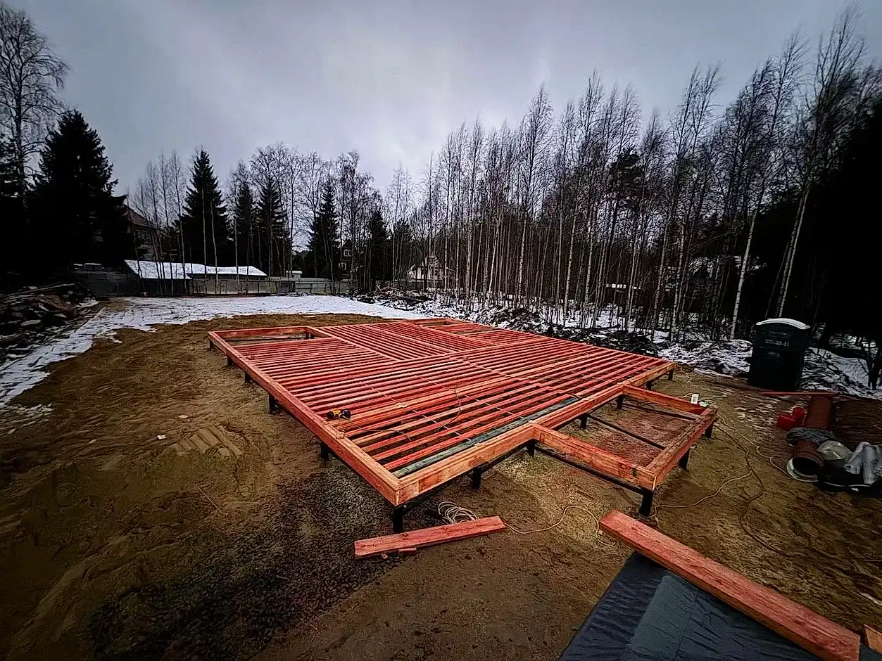 Каркасный дом 10х11,5 в Лехтуси 