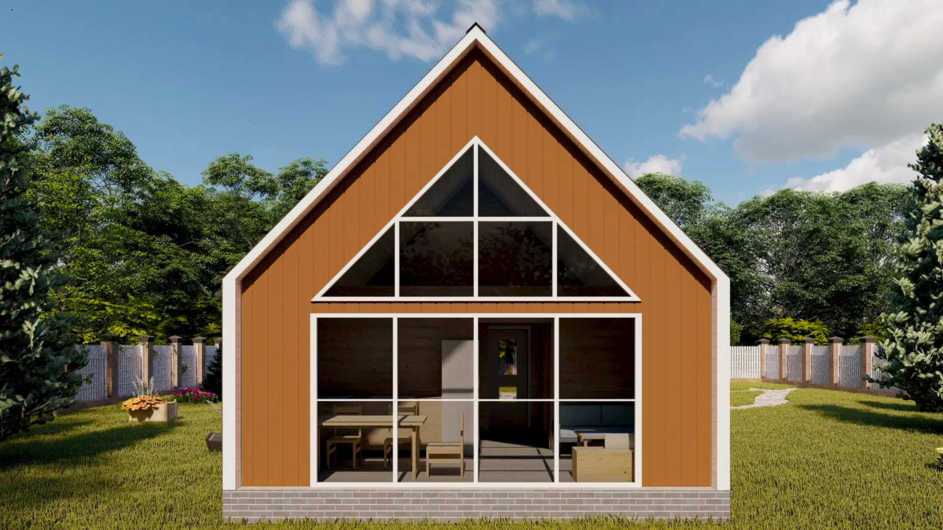 Каркасный дом 6х6 м «Барн-4»