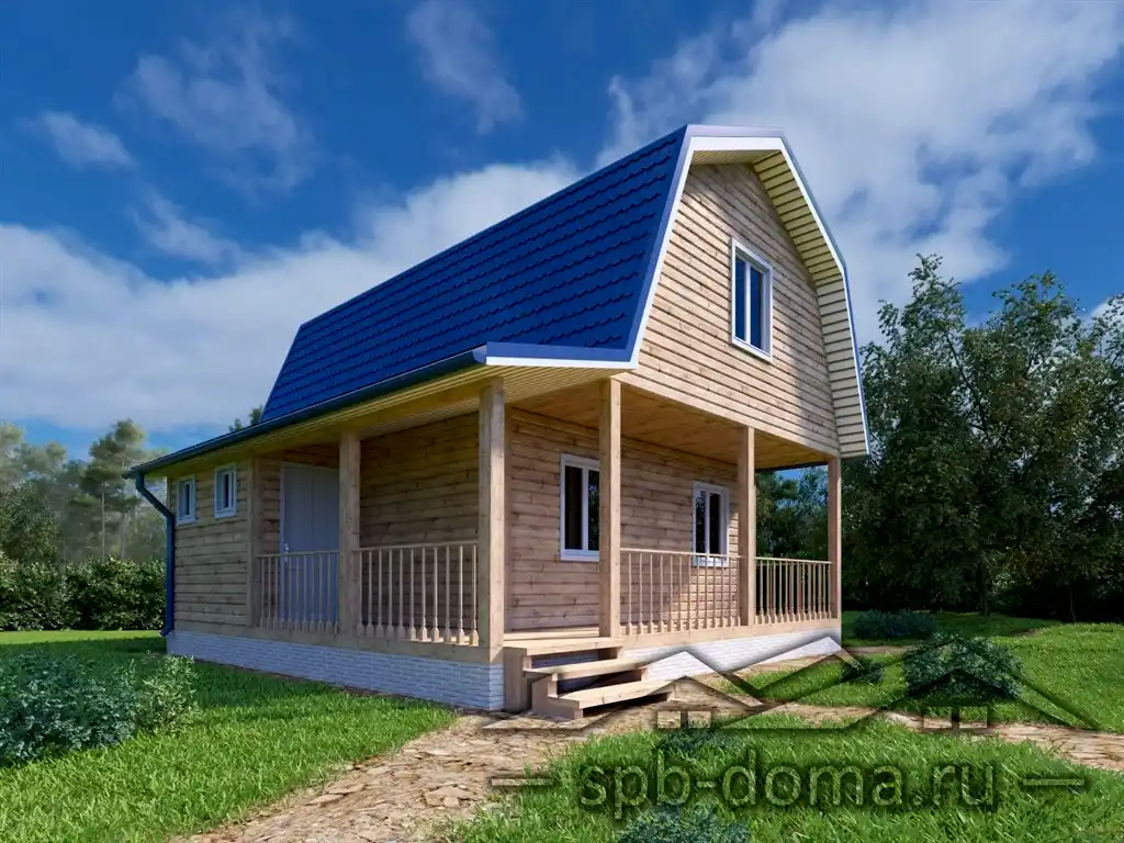 Сруб дома из профилированного бруса 7,5х7,5 м «Борисова Грива»