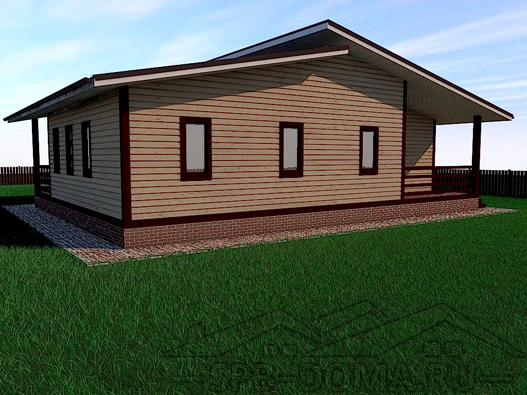 Сруб дома из профилированного бруса 10х12 м «Новая ладога»