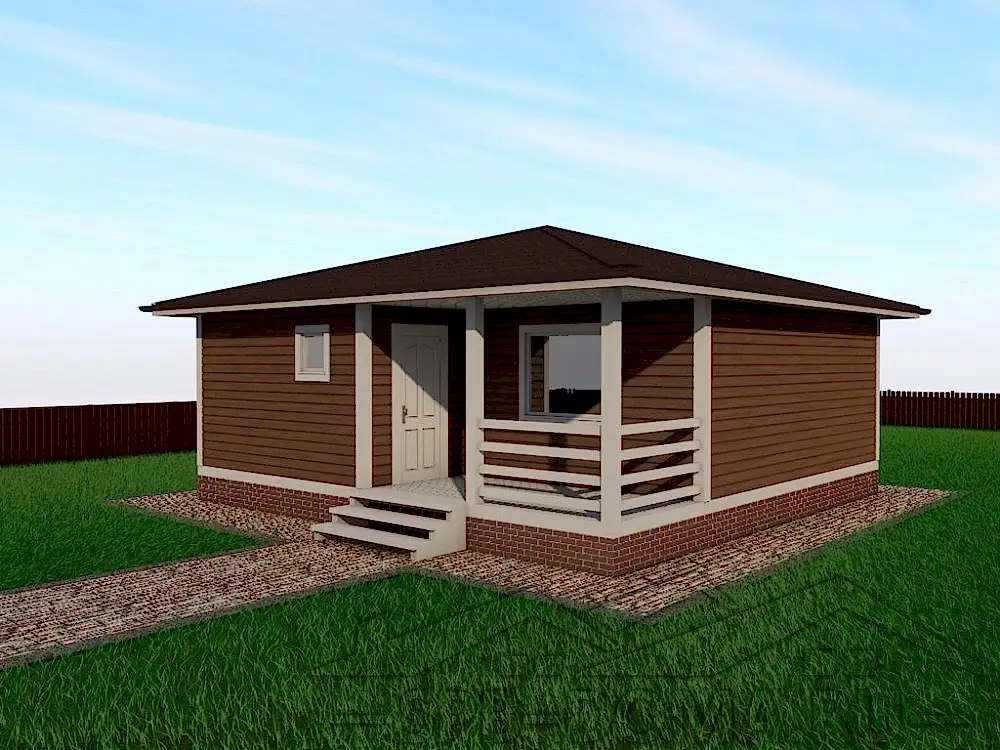 Сруб дома из профилированного бруса 8х8 м «Ульяновка»