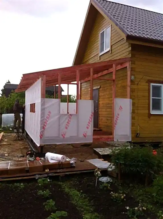 Каркасная веранда 6х3 Волхов