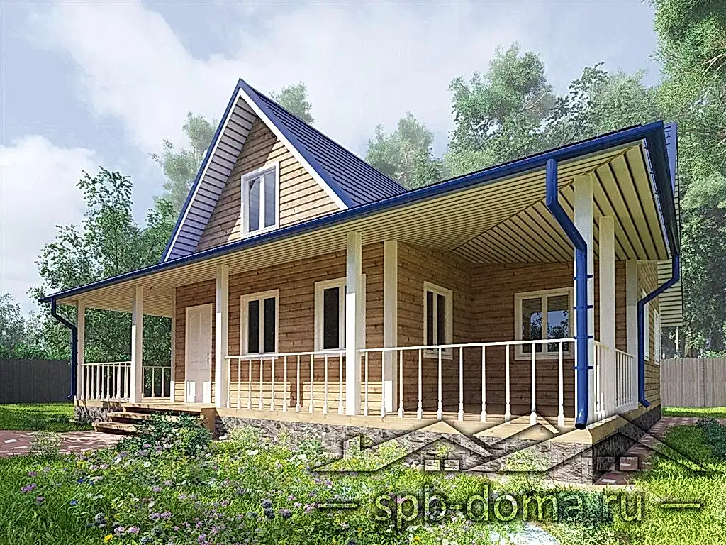 Проект дома из профилированного бруса 10,0 х 12,0 м «Пушное»