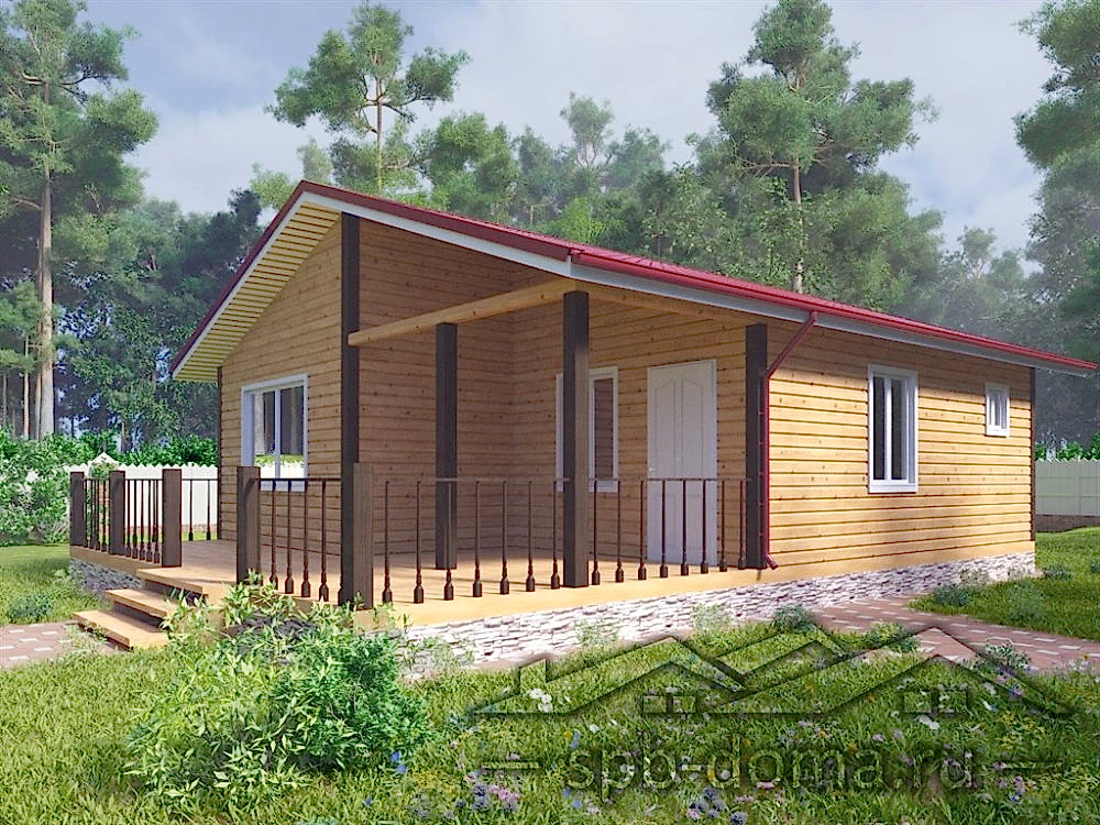 Проект дома из профилированного бруса 8,0 х 9,0 м «Тихвин» Проект дома из профилированного бруса 8,0 х 9,0 м «Тихвин»