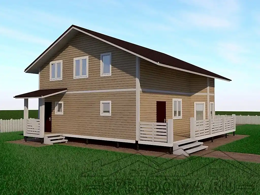 Сруб дома из профилированного бруса 11х11 м «Малое карлино»