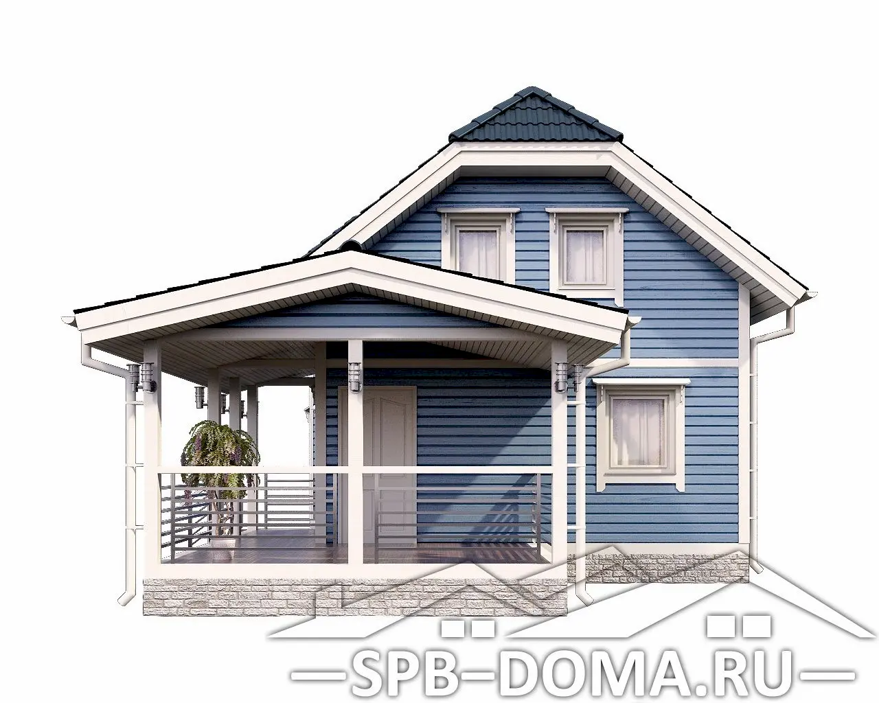 Сруб дома из профилированного бруса 7х9 м «Синявино»