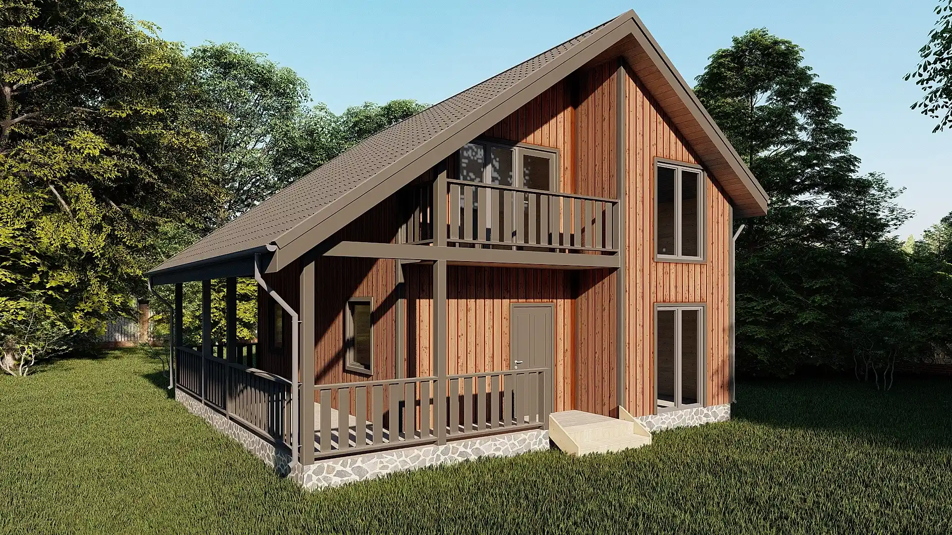 Каркасный дом 7х9 м «Победа» Каркасный дом 7х9 м «Победа»