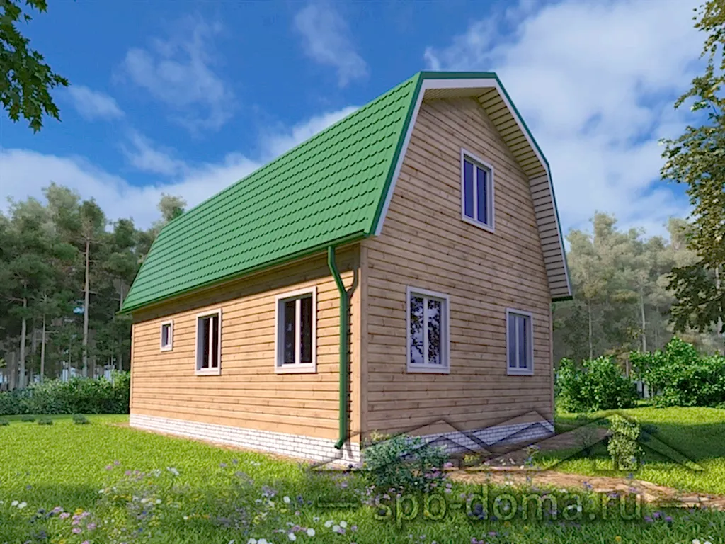 Сруб дома из профилированного бруса 6х9 м «Орехово»