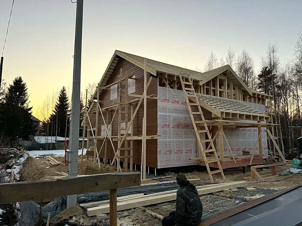 Каркасный дом 10х11,5 в Лехтуси 