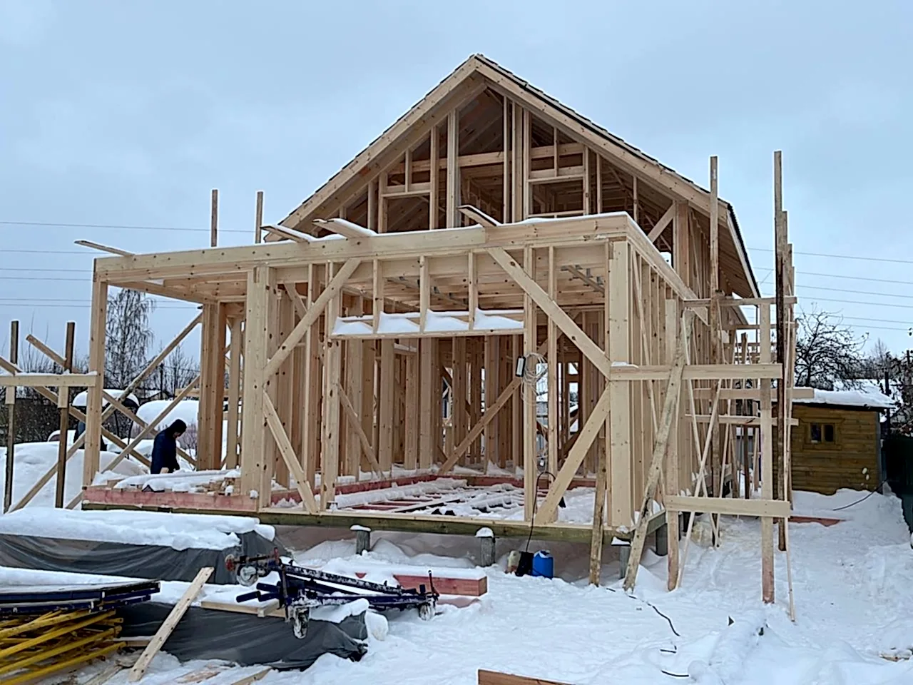 Каркасный дом 8х14 в п. им. Морозова