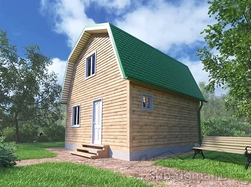 Сруб дома из профилированного бруса 6х6 м «Лемболово»