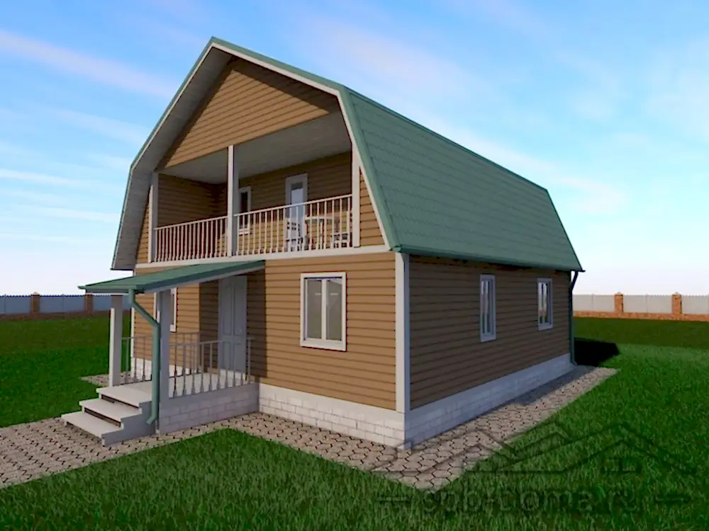 Каркасный дом 9х9 м «Любань»