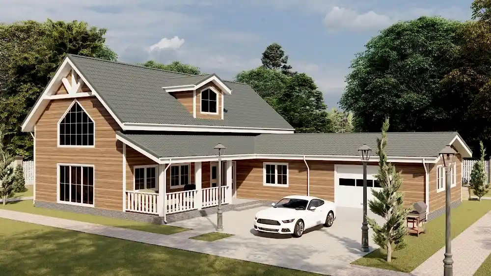 Каркасный дом 15х19,5м «Рождествено»