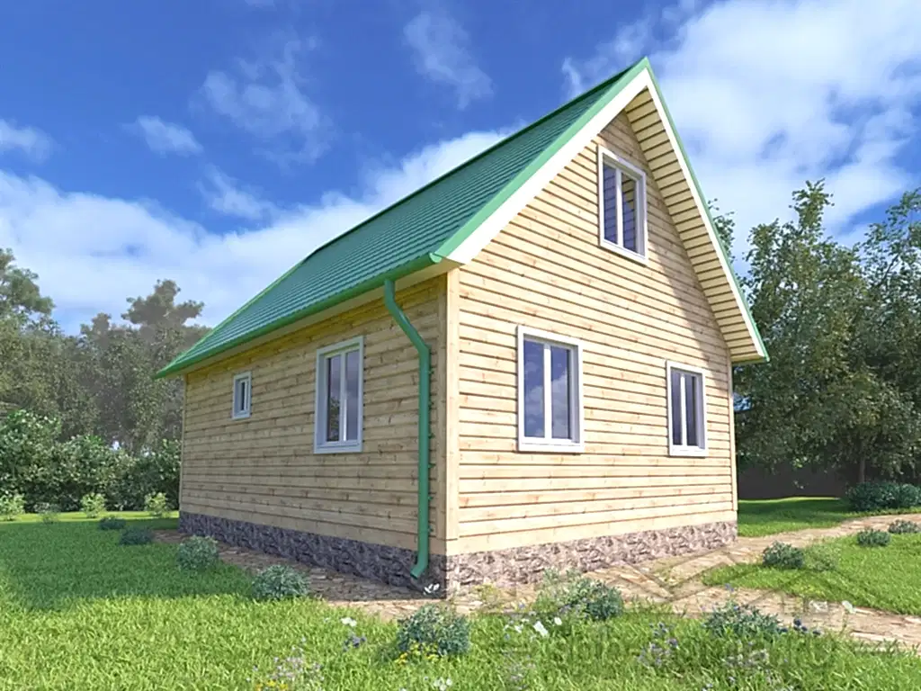 Сруб дома из профилированного бруса 6х8 м «Агалатово»