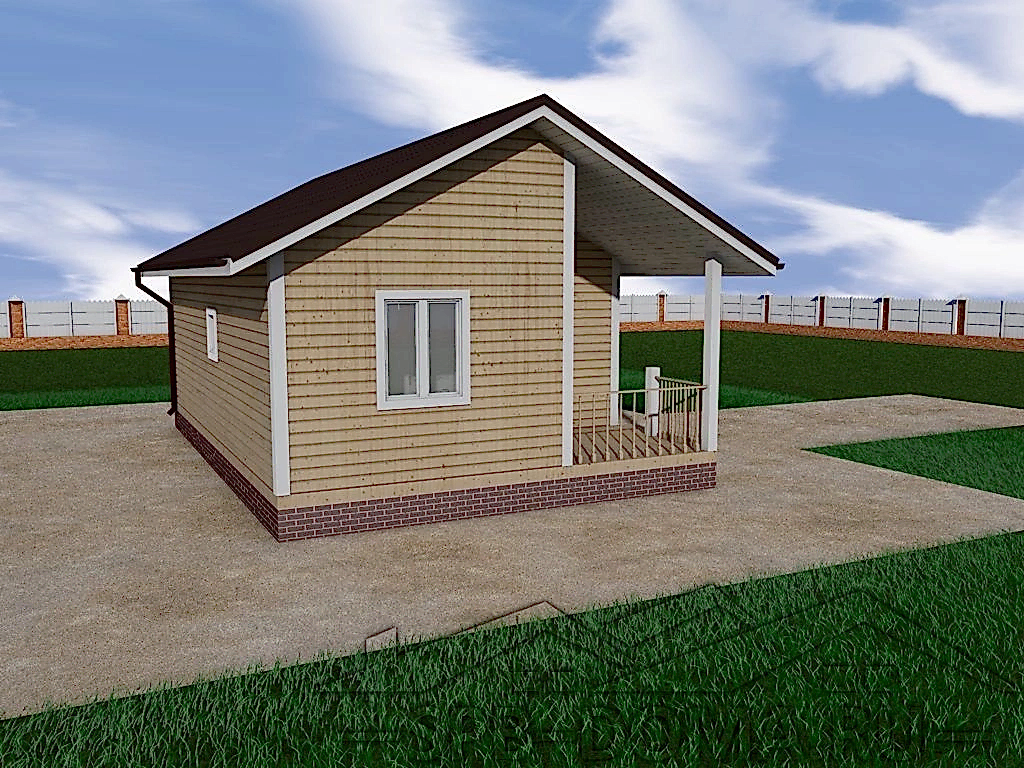 Сруб дома из профилированного бруса 6х9 м «Выборг»