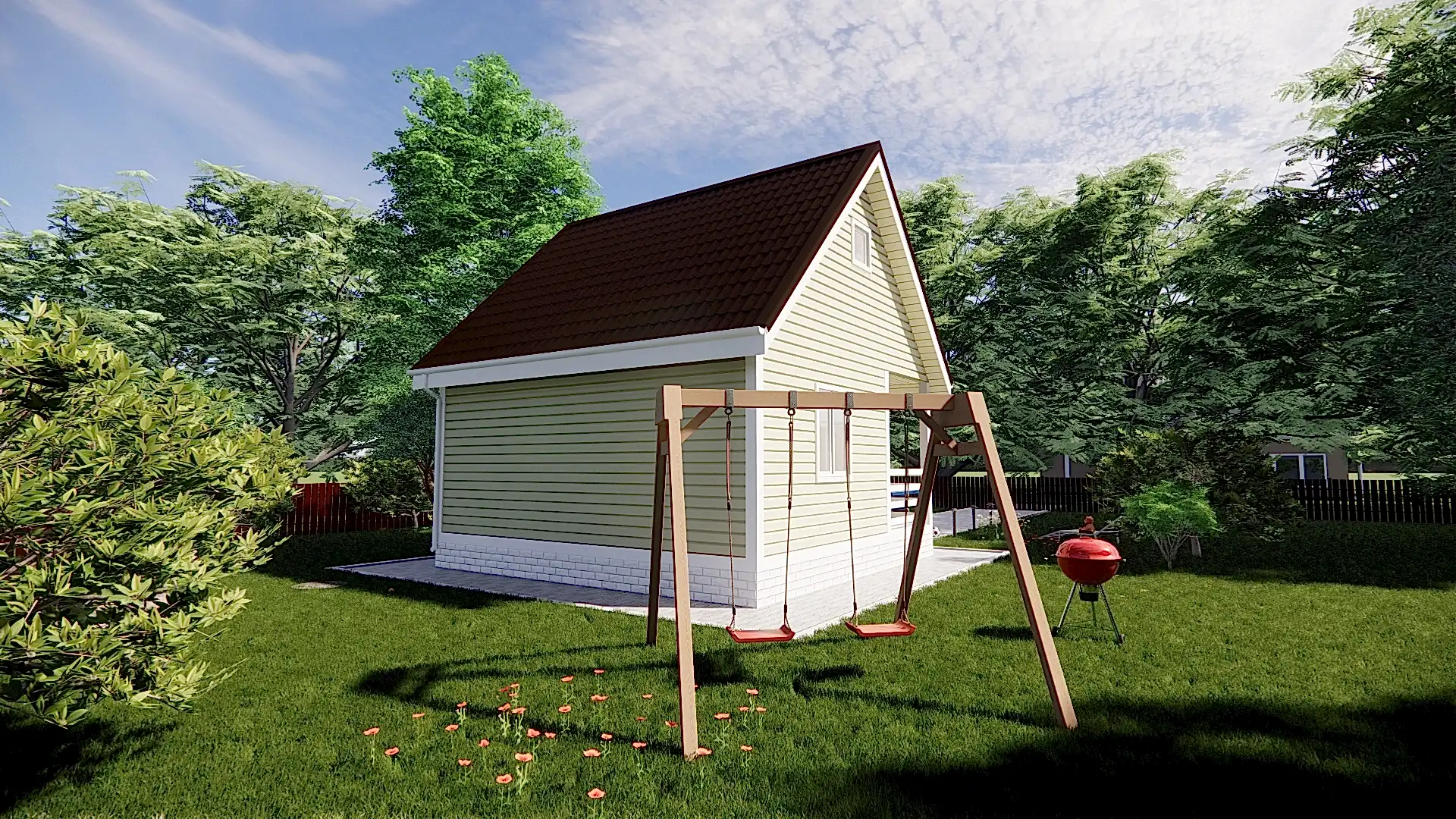 Каркасный дом 6х6 м «Колтуши»