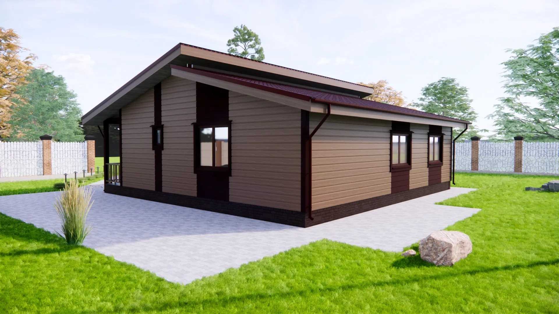 Каркасный дом 11х9 м «Семиозерье» Каркасный дом 11х9 м «Семиозерье»